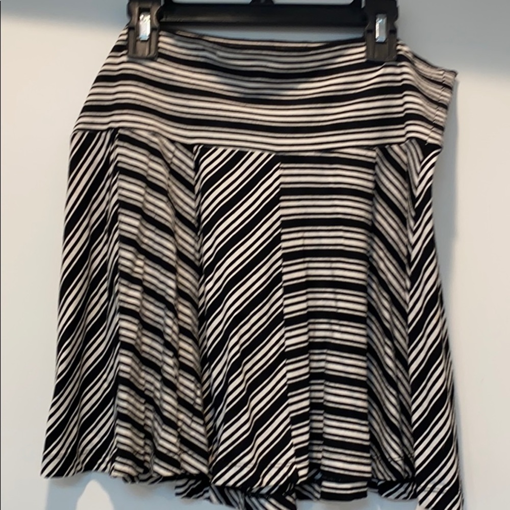 Armani Exchange black and white skater skirt